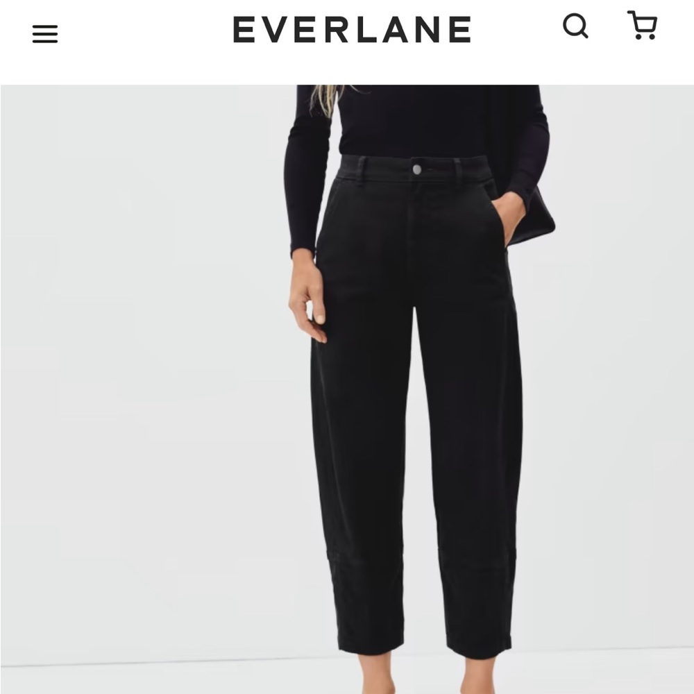 Everlane Utility Barrel Pant Black sz 2